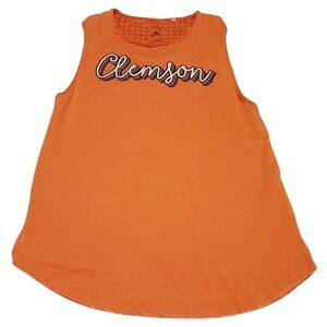 Clemson Tigers Sleeveless Orange Relaxed Fit Top Crew Neck Womens SZ:M